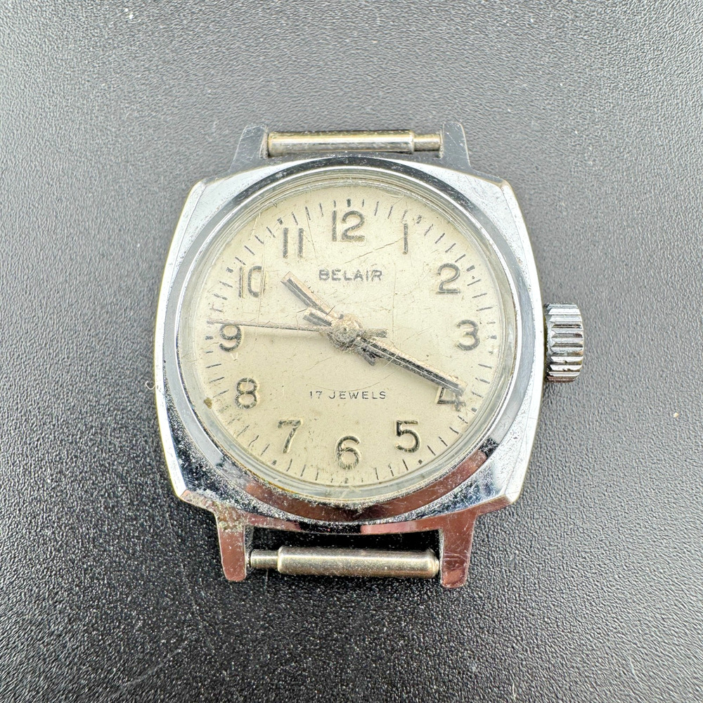 Vintage Belair Watch 17 Jewels Cushion Case